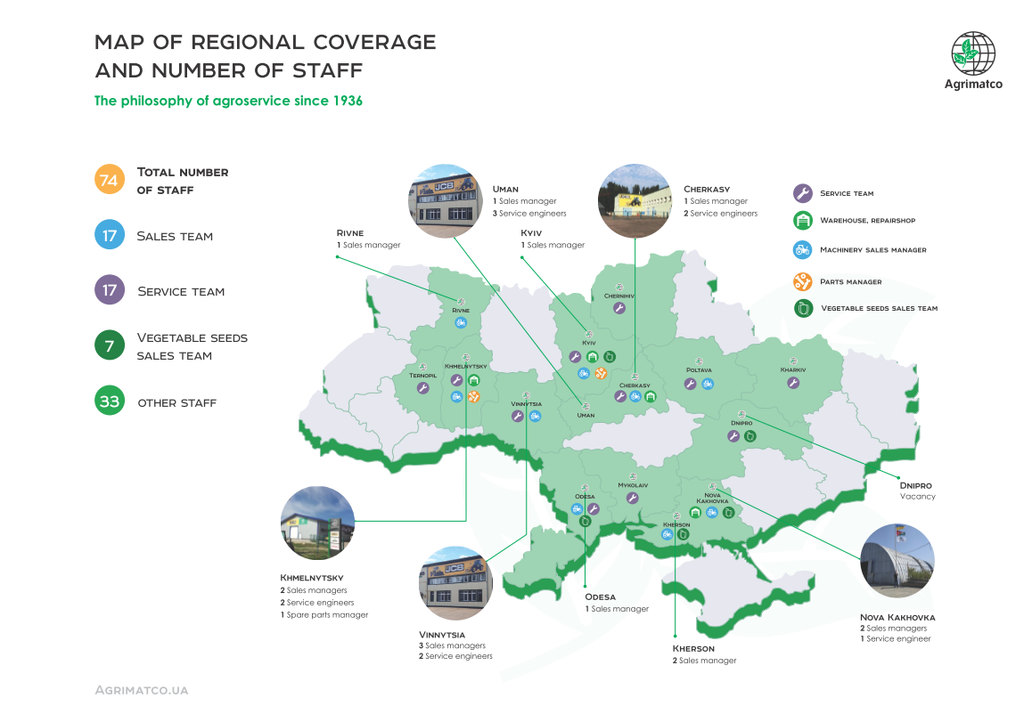 Map of regional coverage